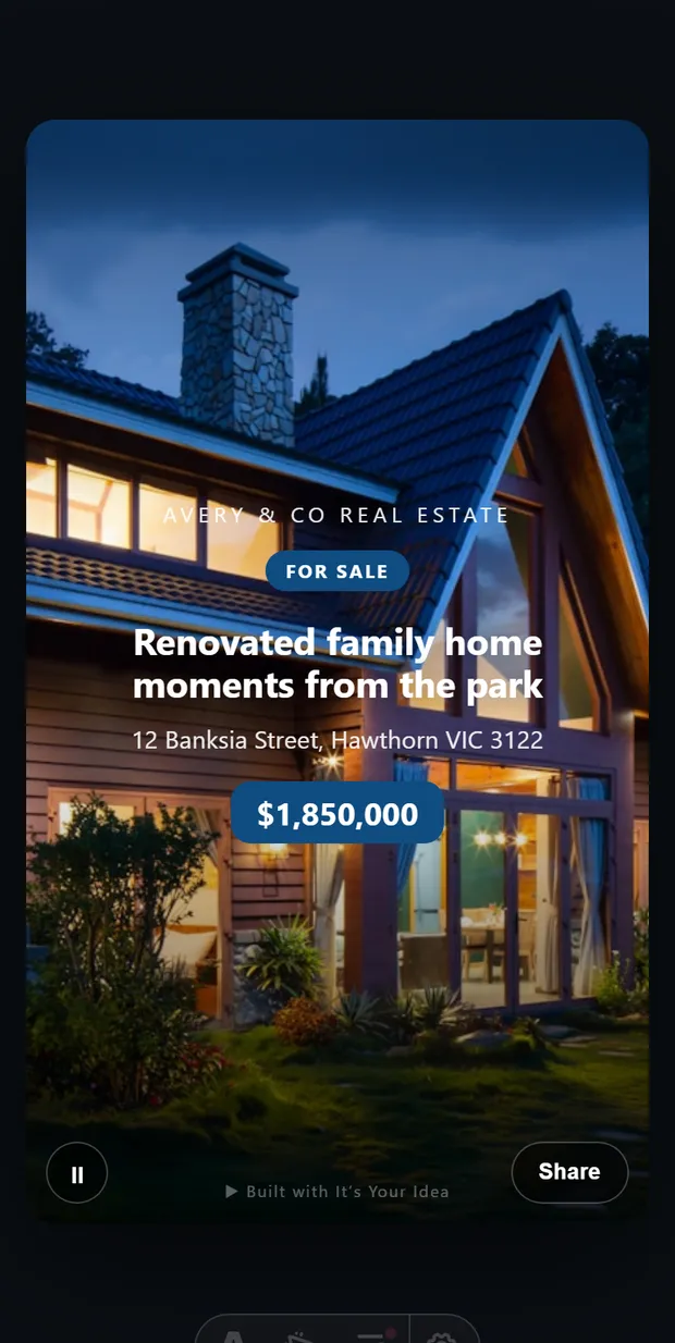 Auto sales video — no editing app — It's Your Idea Real Estate